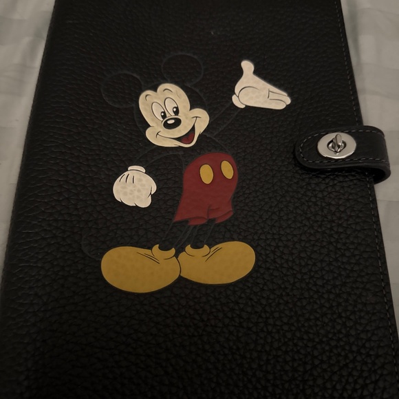 Disney X Coach Notebook In Regenerative Leather With Mickey Mouse - Picture 4 of 6